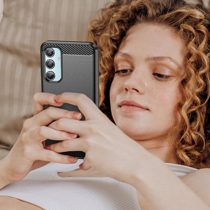 Калъф за Samsung Galaxy M35, Techsuit, Карбон, Черен