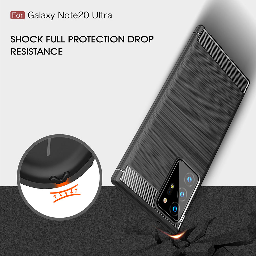 Калъф за Samsung Galaxy Note 20 Ultra 5G N986 / Note 20 Ultra N985, Techsuit, Карбон, Черен