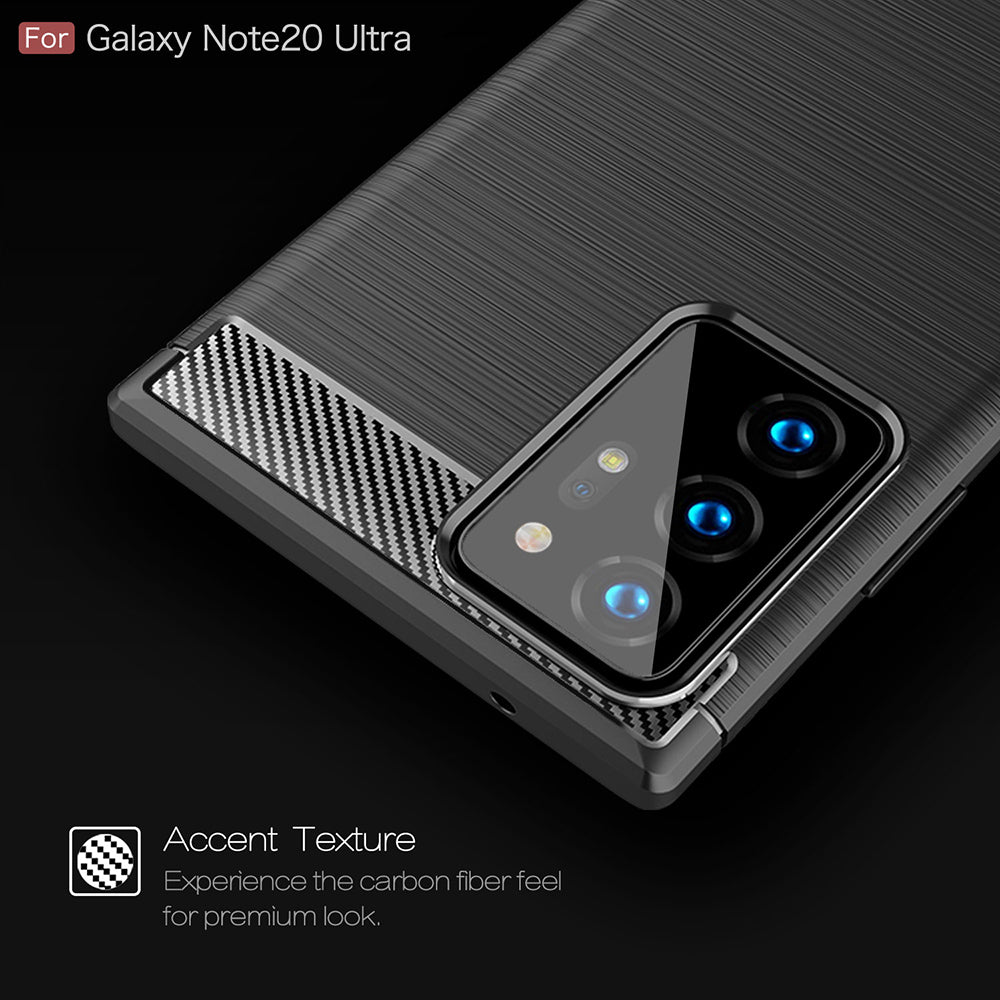 Калъф за Samsung Galaxy Note 20 Ultra 5G N986 / Note 20 Ultra N985, Techsuit, Карбон, Черен