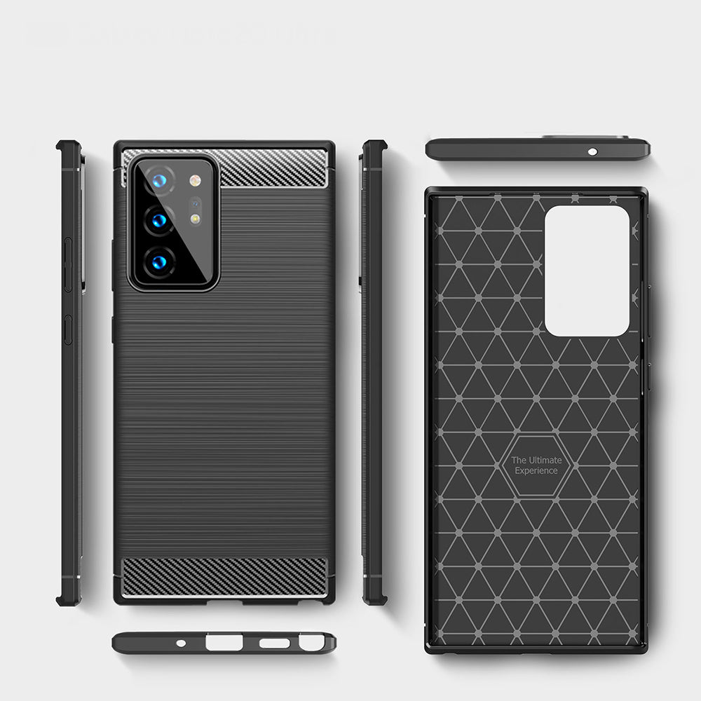 Калъф за Samsung Galaxy Note 20 Ultra 5G N986 / Note 20 Ultra N985, Techsuit, Карбон, Черен