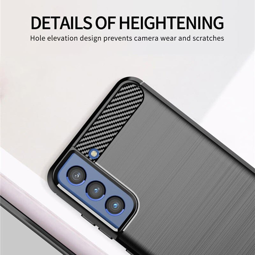 Калъф за Samsung Galaxy S21 FE 5G G990, Techsuit, Карбон, Черен