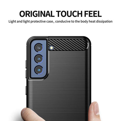 Калъф за Samsung Galaxy S21 FE 5G G990, Techsuit, Карбон, Черен