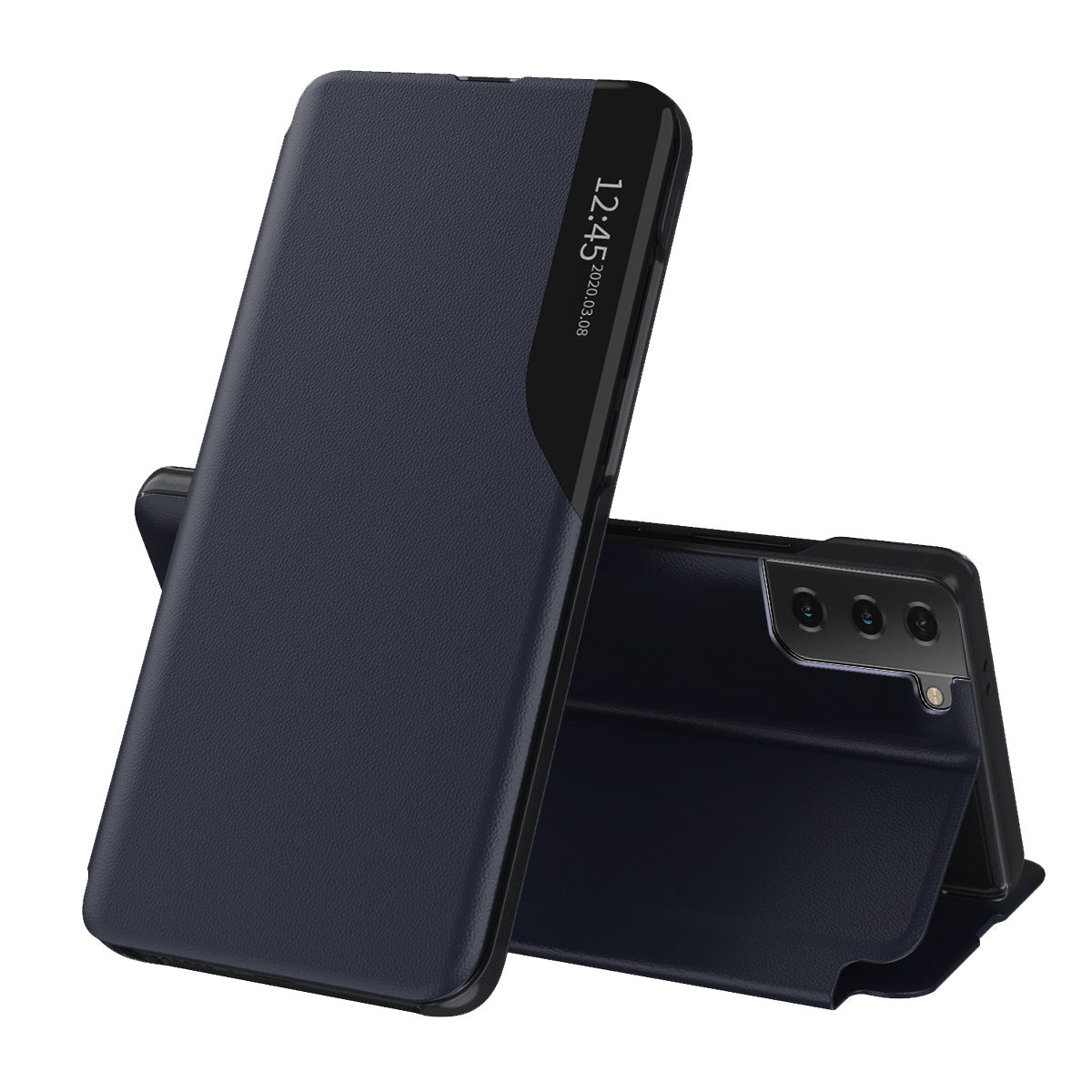 Калъф за Samsung Galaxy S21 FE 5G G990, Techsuit, eFold, Тъмносин