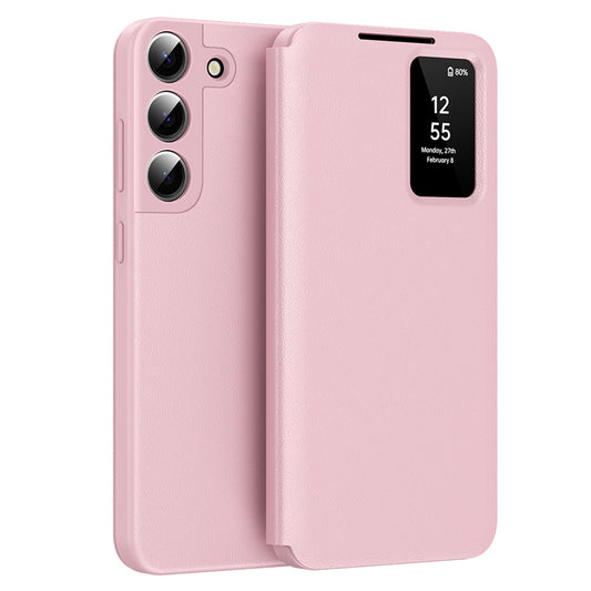 Калъф за Samsung Galaxy S22 5G S901, Techsuit, SmartView, Розов