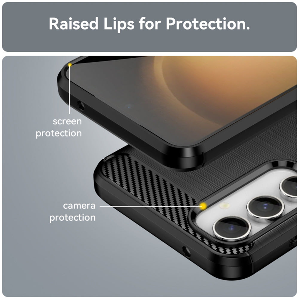 Калъф за Samsung Galaxy S23 FE S711, Techsuit, Карбон, Черен