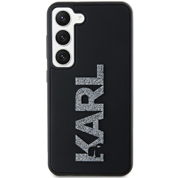 Калъф за Samsung Galaxy S23+ S916, Karl Lagerfeld, 3D Rubber Glitter Logo, Черен