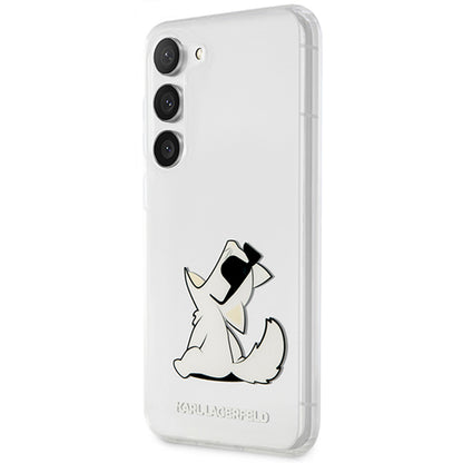 Case for Samsung Galaxy S23+ S916, Karl Lagerfeld, Choupette Eat, Transparent