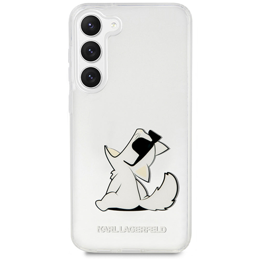 Case for Samsung Galaxy S23+ S916, Karl Lagerfeld, Choupette Eat, Transparent