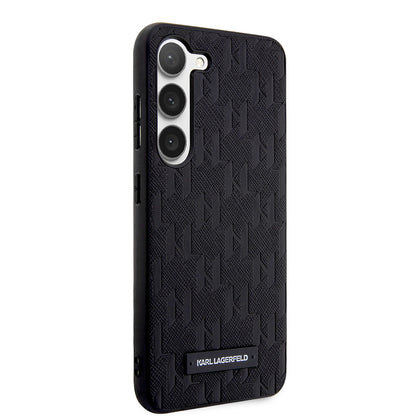 Калъф за Samsung Galaxy S23+ S916, Karl Lagerfeld, Saffiano Monogram Metal Logo, Черен