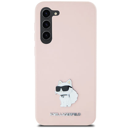 Калъф за Samsung Galaxy S23+ S916, Karl Lagerfeld, Silicone Choupette Metal, Розов
