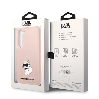 Калъф за Samsung Galaxy S23+ S916, Karl Lagerfeld, Silicone Choupette, Розов