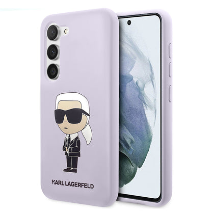 Калъф за Samsung Galaxy S23+ S916, Karl Lagerfeld, Silicone Ikonik Karl, Лилав