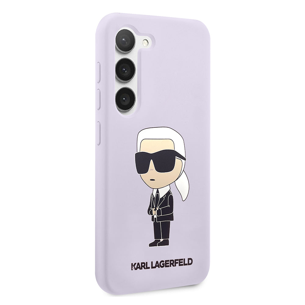 Калъф за Samsung Galaxy S23+ S916, Karl Lagerfeld, Silicone Ikonik Karl, Лилав