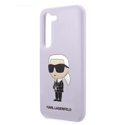 Калъф за Samsung Galaxy S23+ S916, Karl Lagerfeld, Silicone Ikonik Karl, Лилав