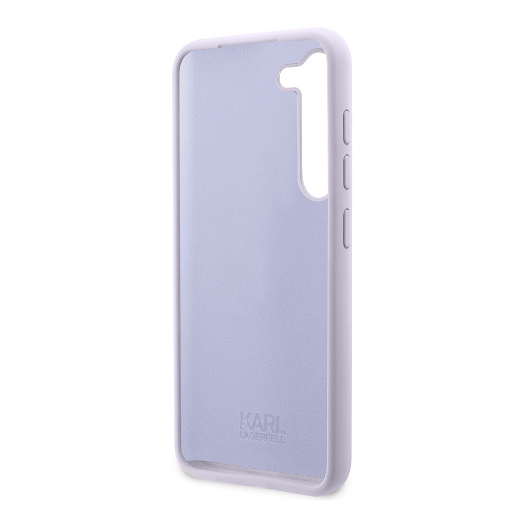 Калъф за Samsung Galaxy S23+ S916, Karl Lagerfeld, Silicone Ikonik Karl, Лилав