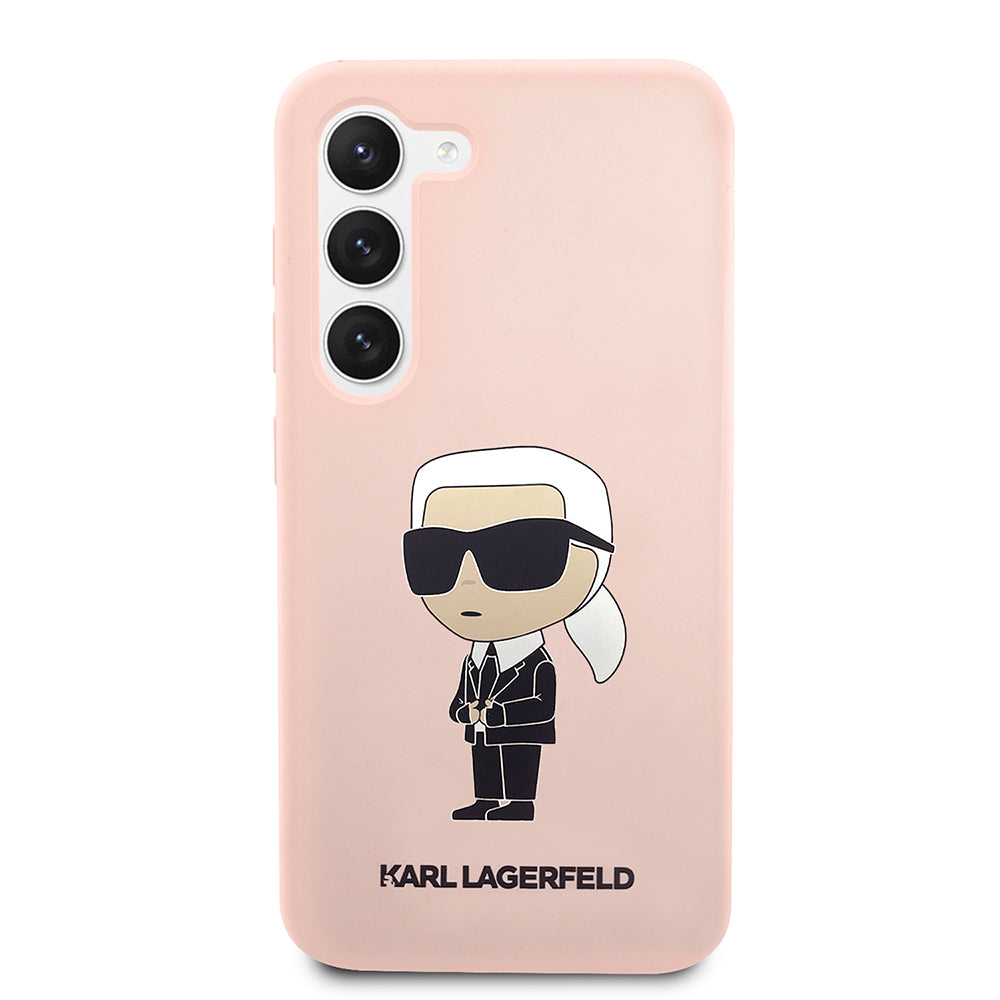 Калъф за Samsung Galaxy S23+ S916, Karl Lagerfeld, Silicone Ikonik Karl, Розов