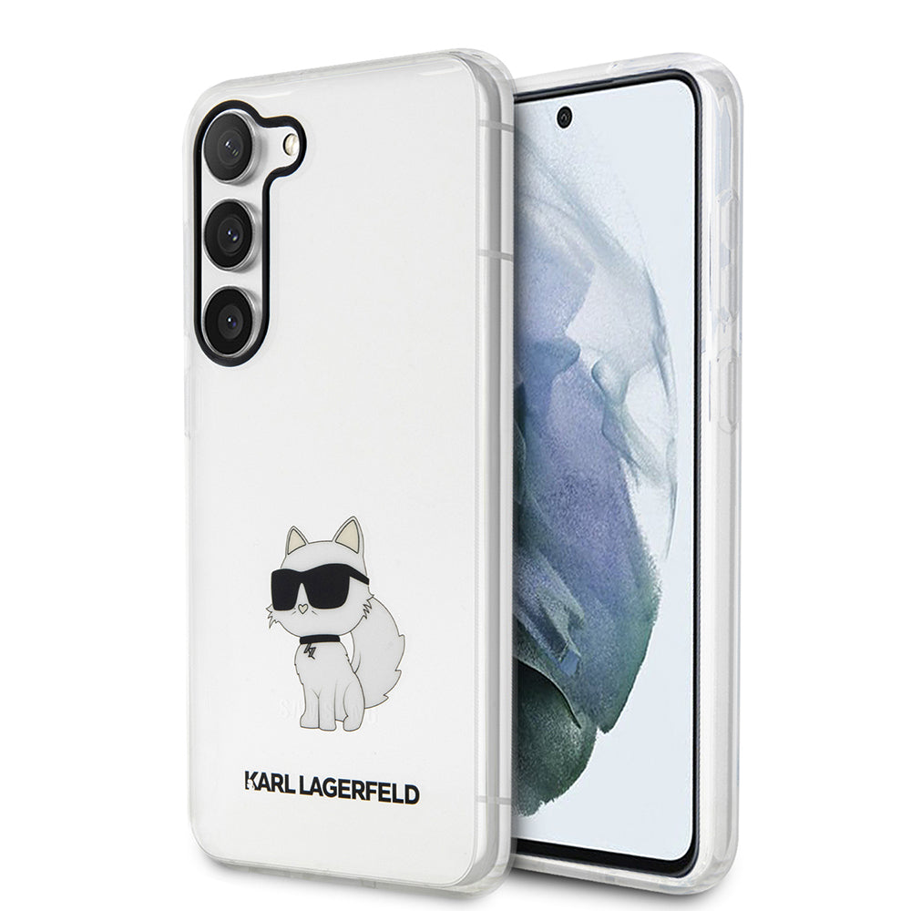 Калъф за Samsung Galaxy S23 S911, Karl Lagerfeld, Ikonik Choupette, Прозрачен