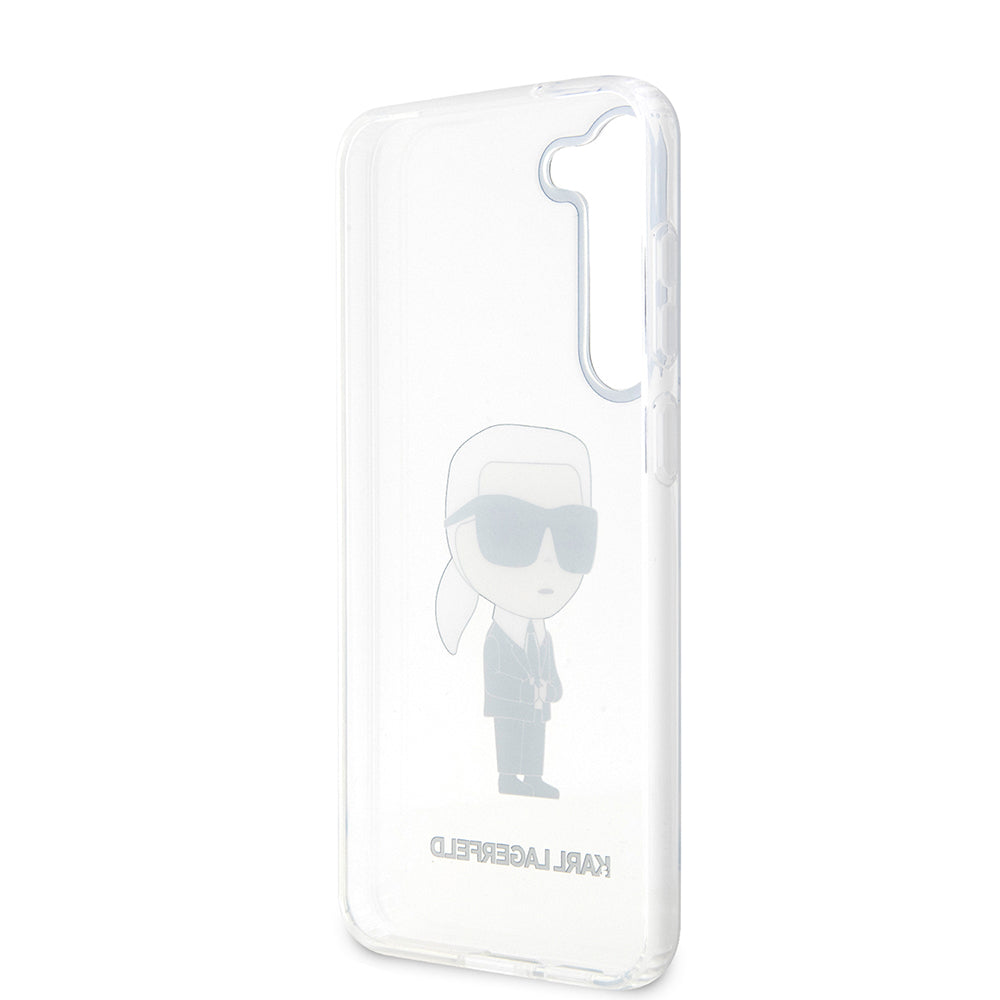 Case for Samsung Galaxy S23 S911, Karl Lagerfeld, Ikonik Karl, Transparent