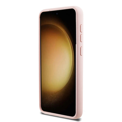 Калъф за Samsung Galaxy S23 S911, Karl Lagerfeld, Silicone Choupette Metal, Розов