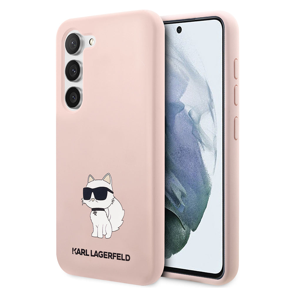 Калъф за Samsung Galaxy S23 S911, Karl Lagerfeld, Silicone Choupette, Розов