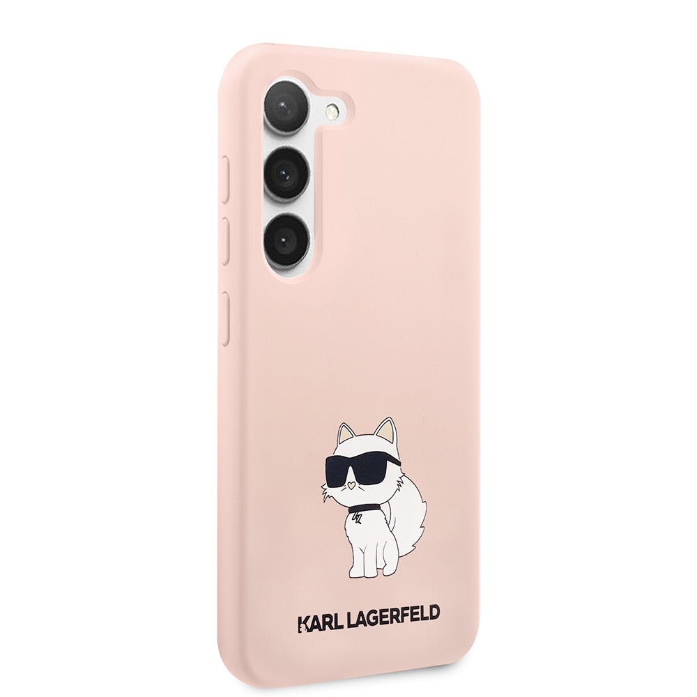 Калъф за Samsung Galaxy S23 S911, Karl Lagerfeld, Silicone Choupette, Розов