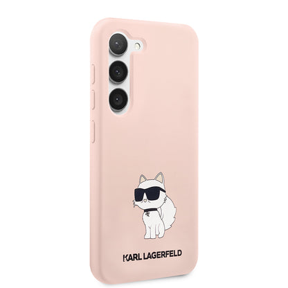 Калъф за Samsung Galaxy S23 S911, Karl Lagerfeld, Silicone Choupette, Розов