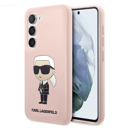 Калъф за Samsung Galaxy S23 S911, Karl Lagerfeld, Silicone Ikonik Karl, Розов