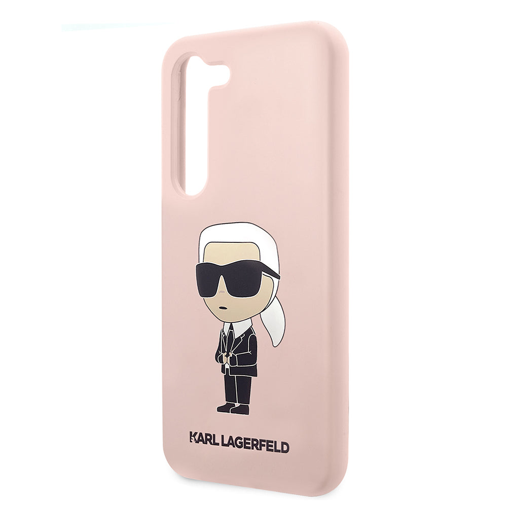 Калъф за Samsung Galaxy S23 S911, Karl Lagerfeld, Silicone Ikonik Karl, Розов