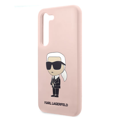 Калъф за Samsung Galaxy S23 S911, Karl Lagerfeld, Silicone Ikonik Karl, Розов