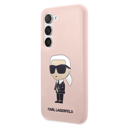 Калъф за Samsung Galaxy S23 S911, Karl Lagerfeld, Silicone Ikonik Karl, Розов