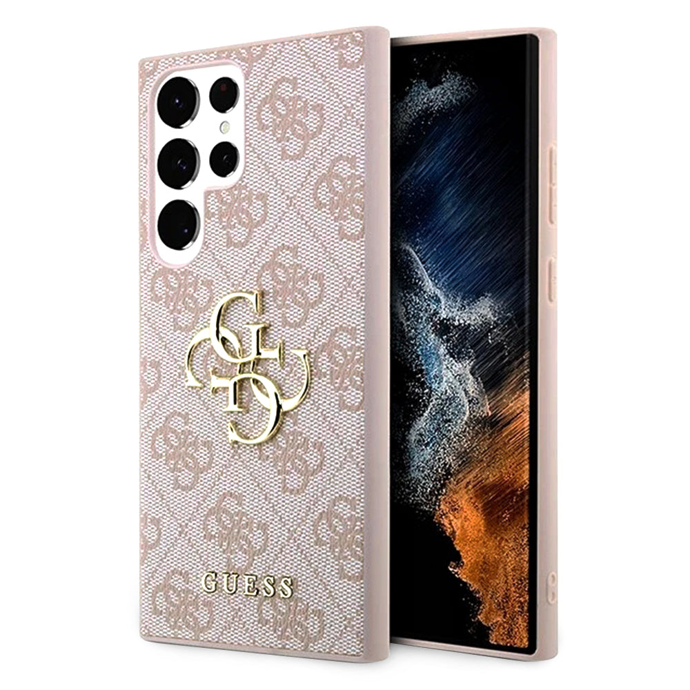 Калъф за Samsung Galaxy S23 Ultra S918, Guess, 4G Big Logo, Розов
