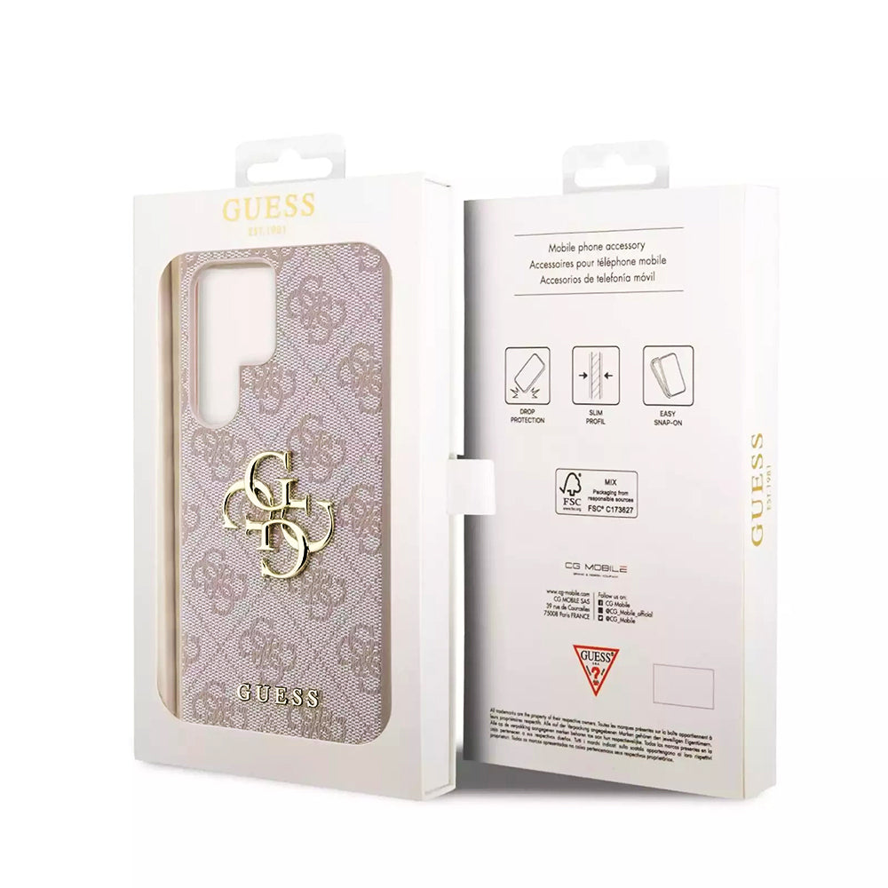 Калъф за Samsung Galaxy S23 Ultra S918, Guess, 4G Big Logo, Розов