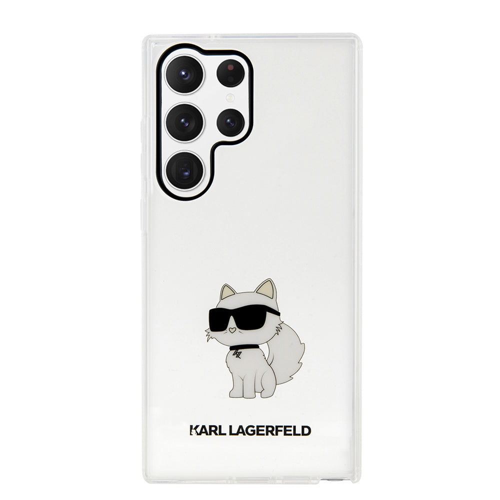 Калъф за Samsung Galaxy S23 Ultra S918, Karl Lagerfeld, Ikonik Choupette, Прозрачен