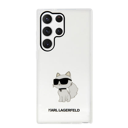 Калъф за Samsung Galaxy S23 Ultra S918, Karl Lagerfeld, Ikonik Choupette, Прозрачен