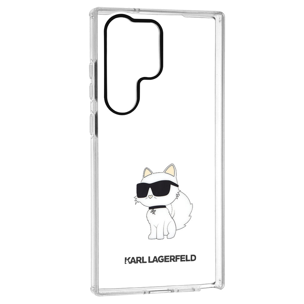 Калъф за Samsung Galaxy S23 Ultra S918, Karl Lagerfeld, Ikonik Choupette, Прозрачен