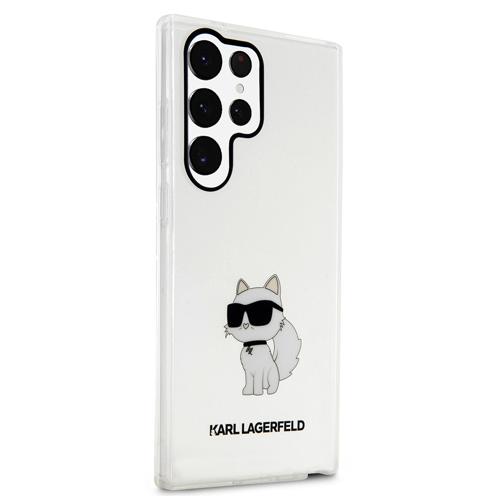 Калъф за Samsung Galaxy S23 Ultra S918, Karl Lagerfeld, Ikonik Choupette, Прозрачен