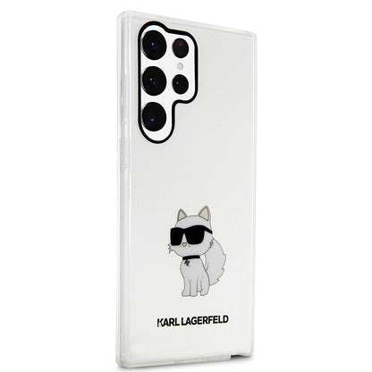 Калъф за Samsung Galaxy S23 Ultra S918, Karl Lagerfeld, Ikonik Choupette, Прозрачен