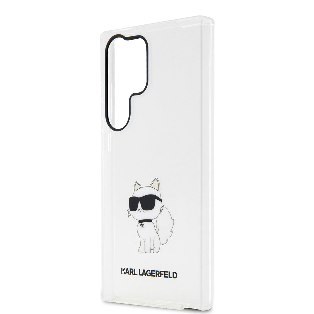 Калъф за Samsung Galaxy S23 Ultra S918, Karl Lagerfeld, Ikonik Choupette, Прозрачен
