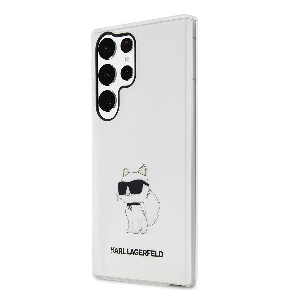 Калъф за Samsung Galaxy S23 Ultra S918, Karl Lagerfeld, Ikonik Choupette, Прозрачен
