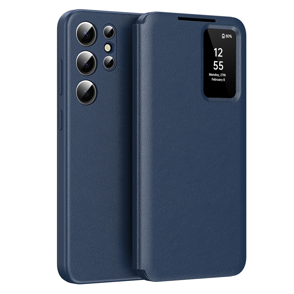 Калъф за Samsung Galaxy S23 Ultra S918, Techsuit, SmartView, Син