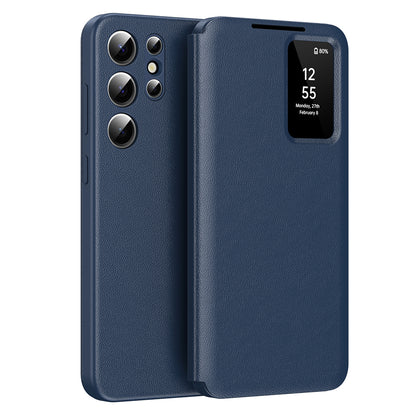 Калъф за Samsung Galaxy S23 Ultra S918, Techsuit, SmartView, Син