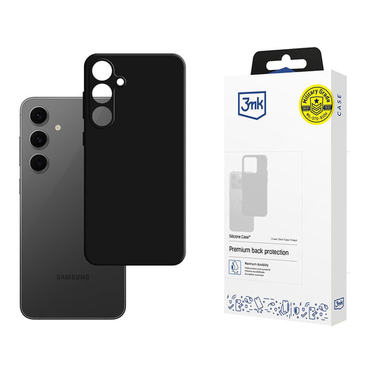 Калъф за Samsung Galaxy S24 FE S721, 3MK, Силикон, Черен