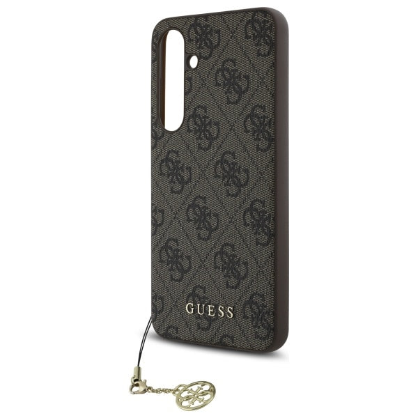 Калъф за Samsung Galaxy S24 FE S721, Guess, 4G Charm, Кафяв
