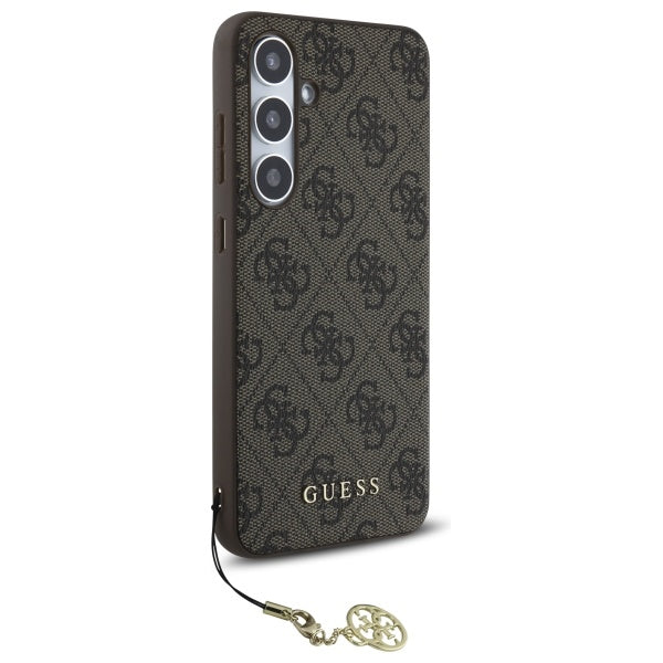 Калъф за Samsung Galaxy S24 FE S721, Guess, 4G Charm, Кафяв