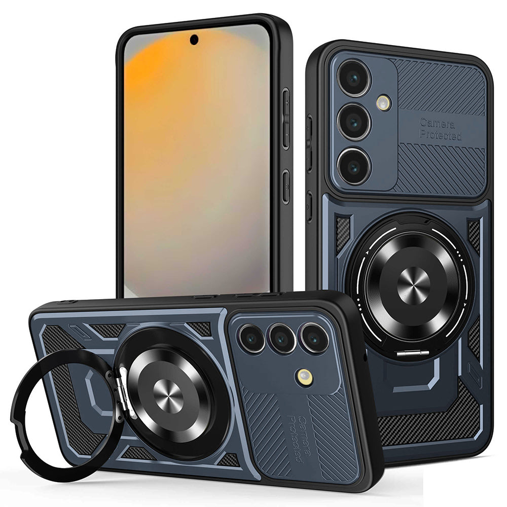 Калъф за Samsung Galaxy S24 FE S721, Techsuit, RuggedCam, Син