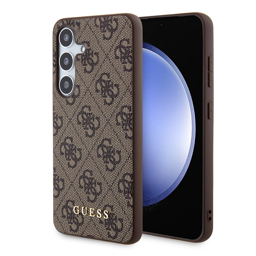 Калъф за Samsung Galaxy S24+ S926, Guess, 4G Metal Gold Logo, Кафяв