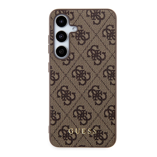 Калъф за Samsung Galaxy S24+ S926, Guess, 4G Metal Gold Logo, Кафяв