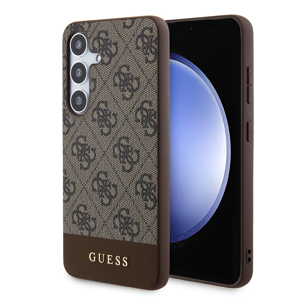 Калъф за Samsung Galaxy S24+ S926, Guess, 4G Stripe, Кафяв