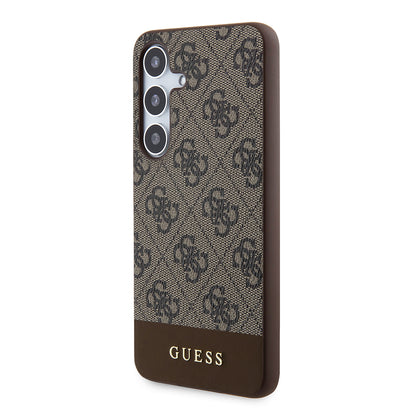 Калъф за Samsung Galaxy S24+ S926, Guess, 4G Stripe, Кафяв
