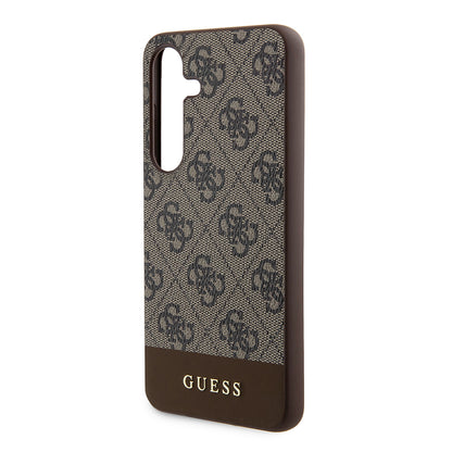 Калъф за Samsung Galaxy S24+ S926, Guess, 4G Stripe, Кафяв